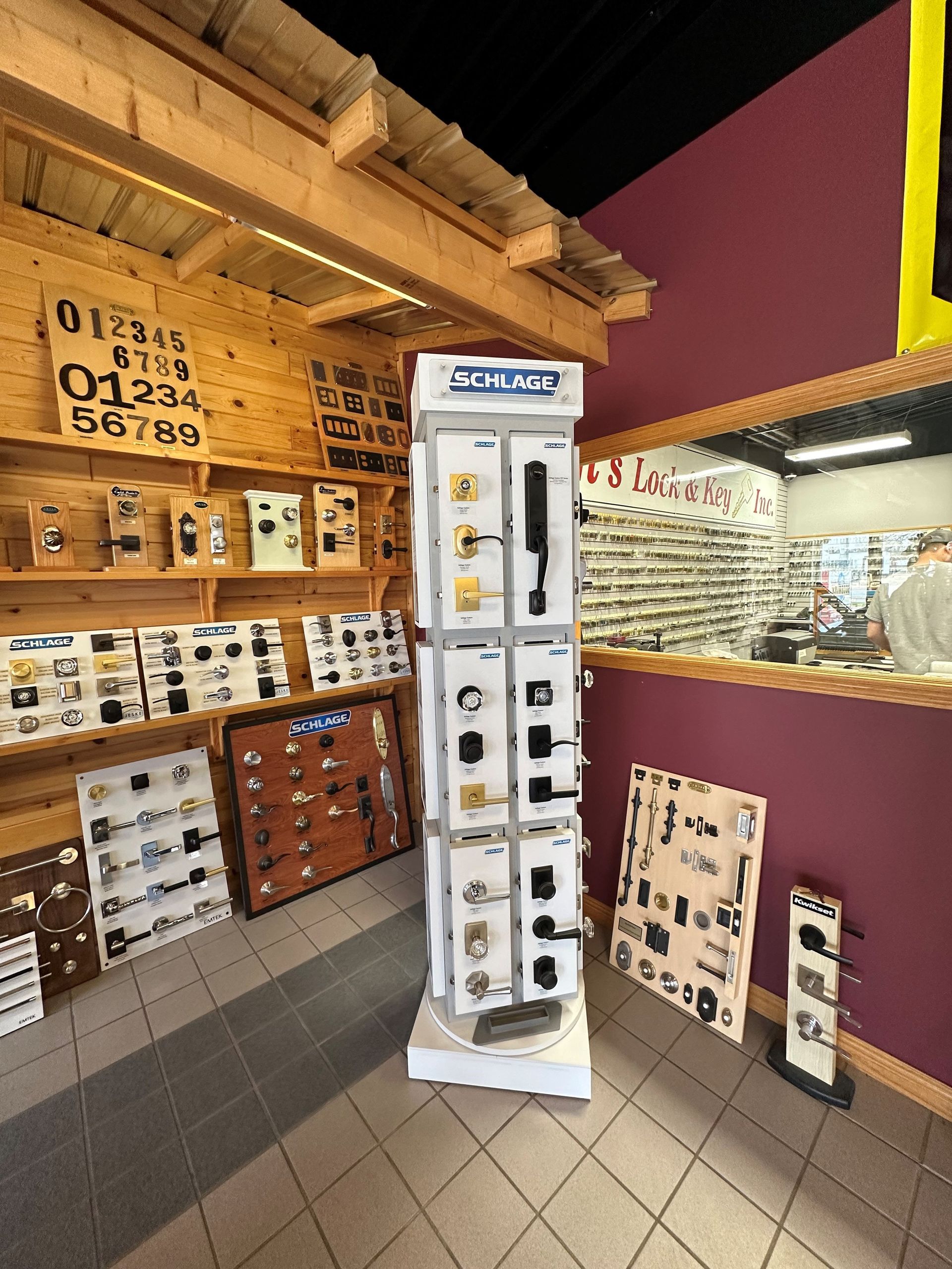 A store filled with lots of different types of door handles.