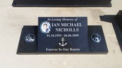 Black memorial plaque with a photo, name, dates, and anchor symbol — Mackay Monumental Masons In Glenella, QLD