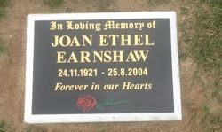 Tombstone in Loving Memory of Joan Ethel Earnshaw — Mackay Monumental Masons In Glenella, QLD