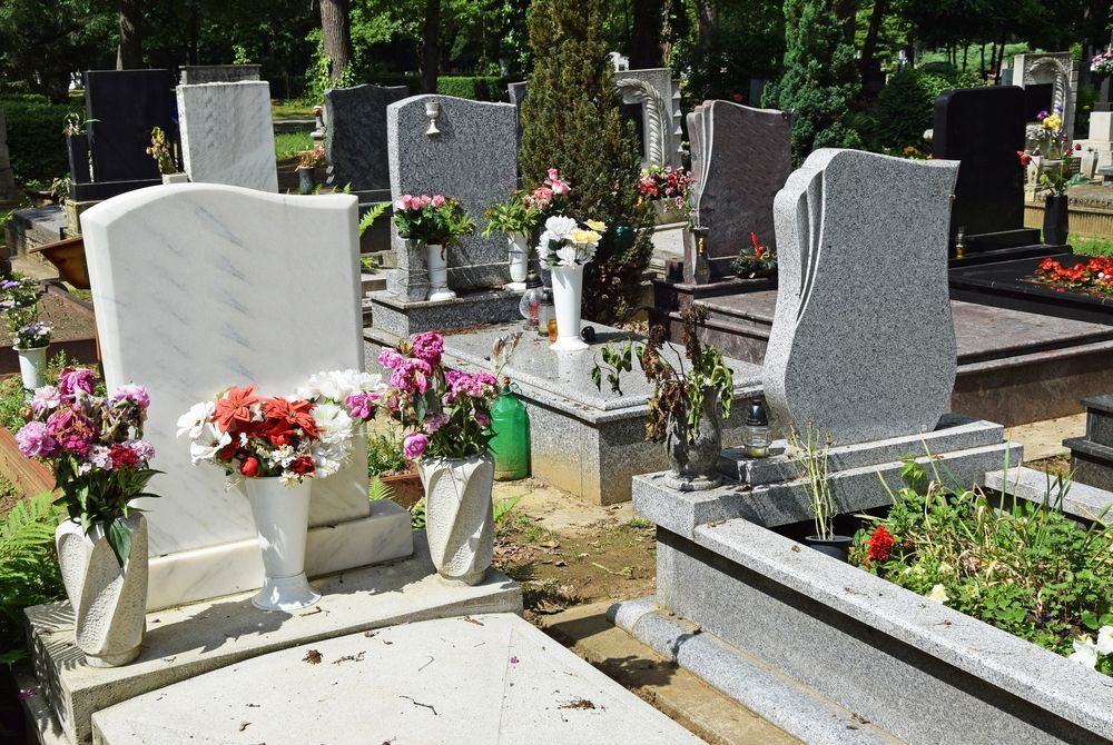 Headstones In A Cemetery