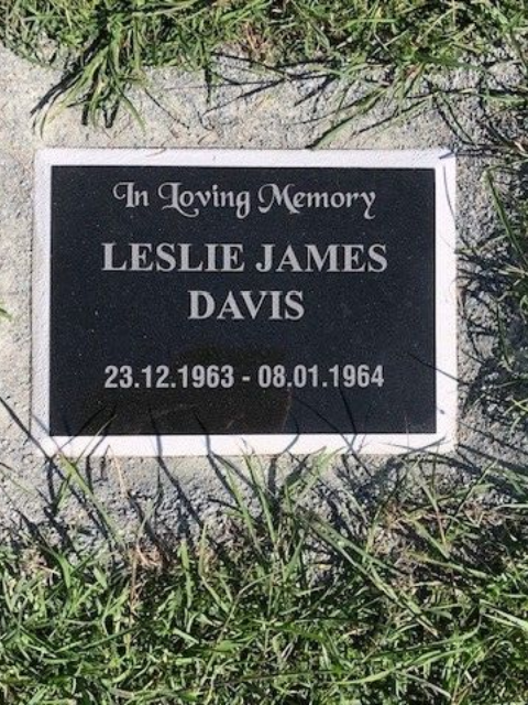 Headstone for Leslie James Davis, in Loving Memory — Mackay Monumental Masons In Glenella, QLD