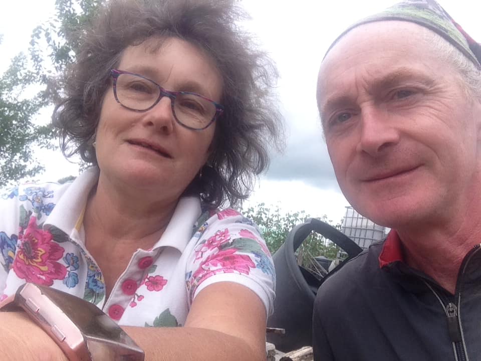 A picture of a man and a woman taking a selfie