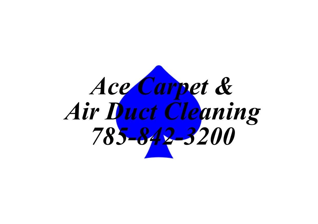 A logo for ace carpet and air duct cleaning