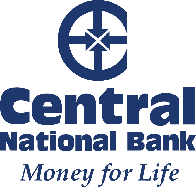 The logo for central national bank money for life