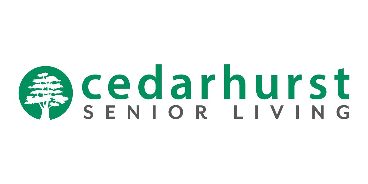 Cedarhurst Senior Living logo: green tree within a circle, with 