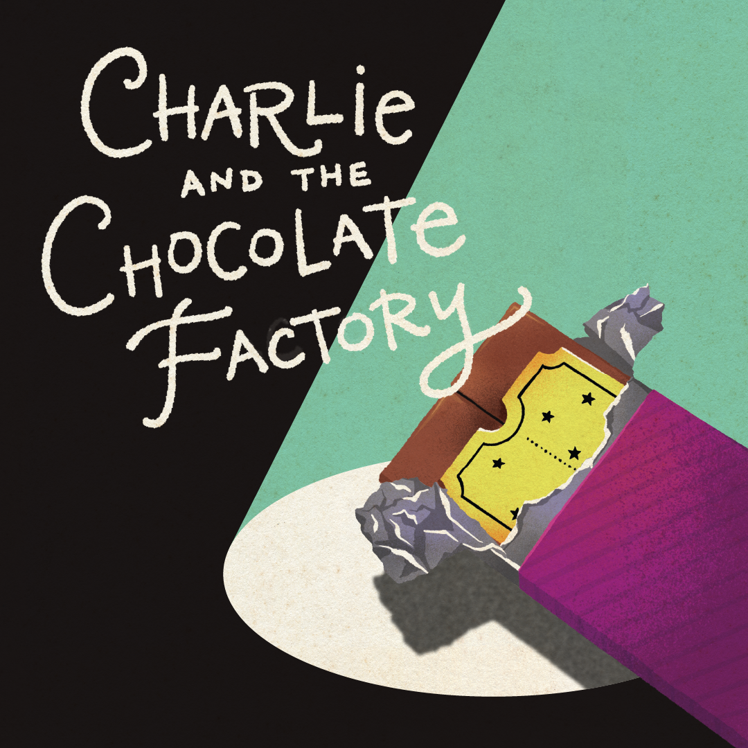 A poster for charlie and the chocolate factory