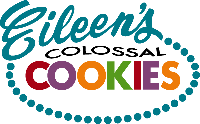 A colorful logo for eileen 's colossal cookies