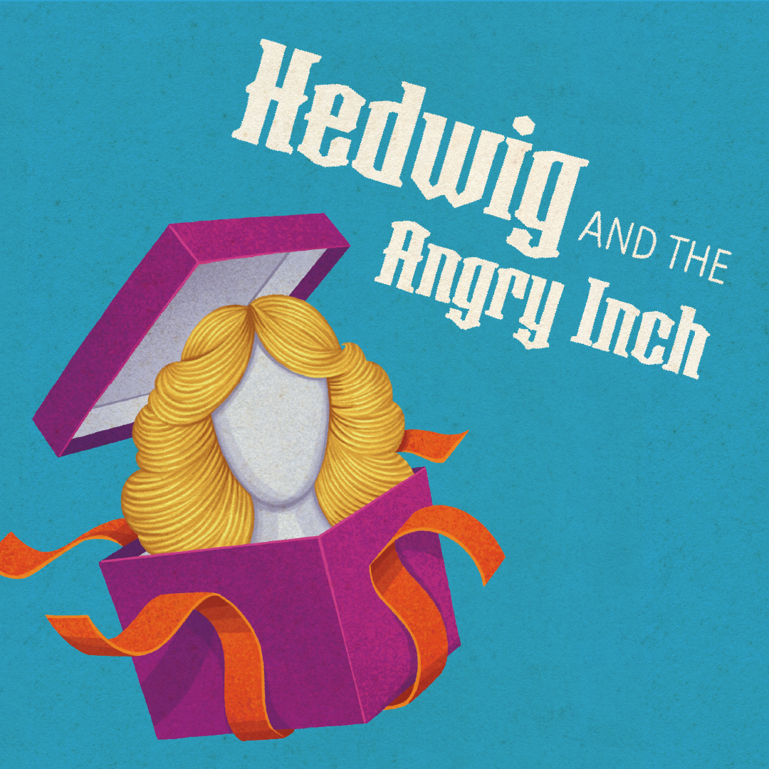 Hedwig and the angry inch album cover with a wig in a box