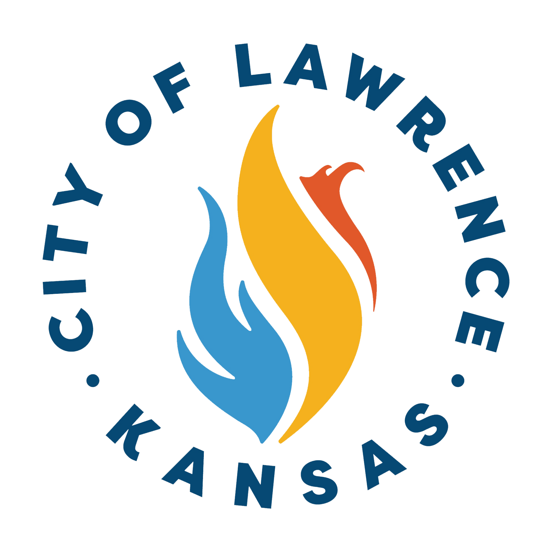 The logo for the city of lawrence kansas