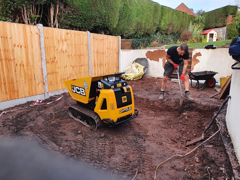 Wooden fence in garden