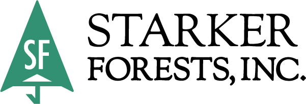 A logo for a company called starker forests inc