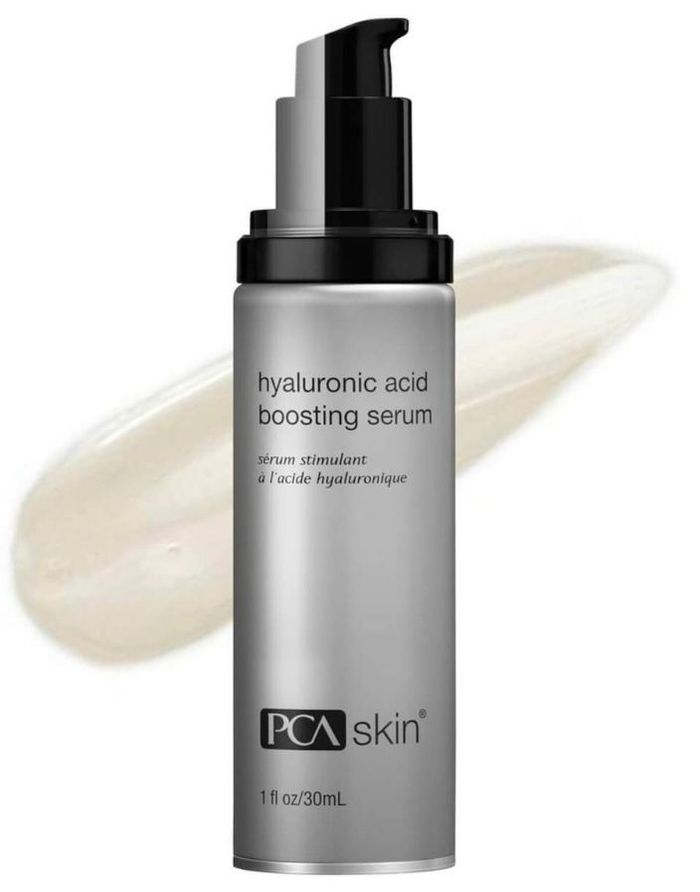 A bottle of pca skin hyaluronic acid boosting serum