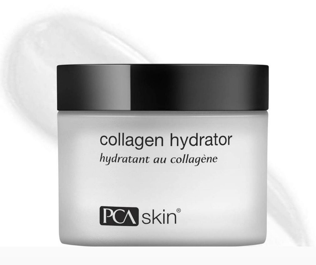 A white jar of pca skin collagen hydrator