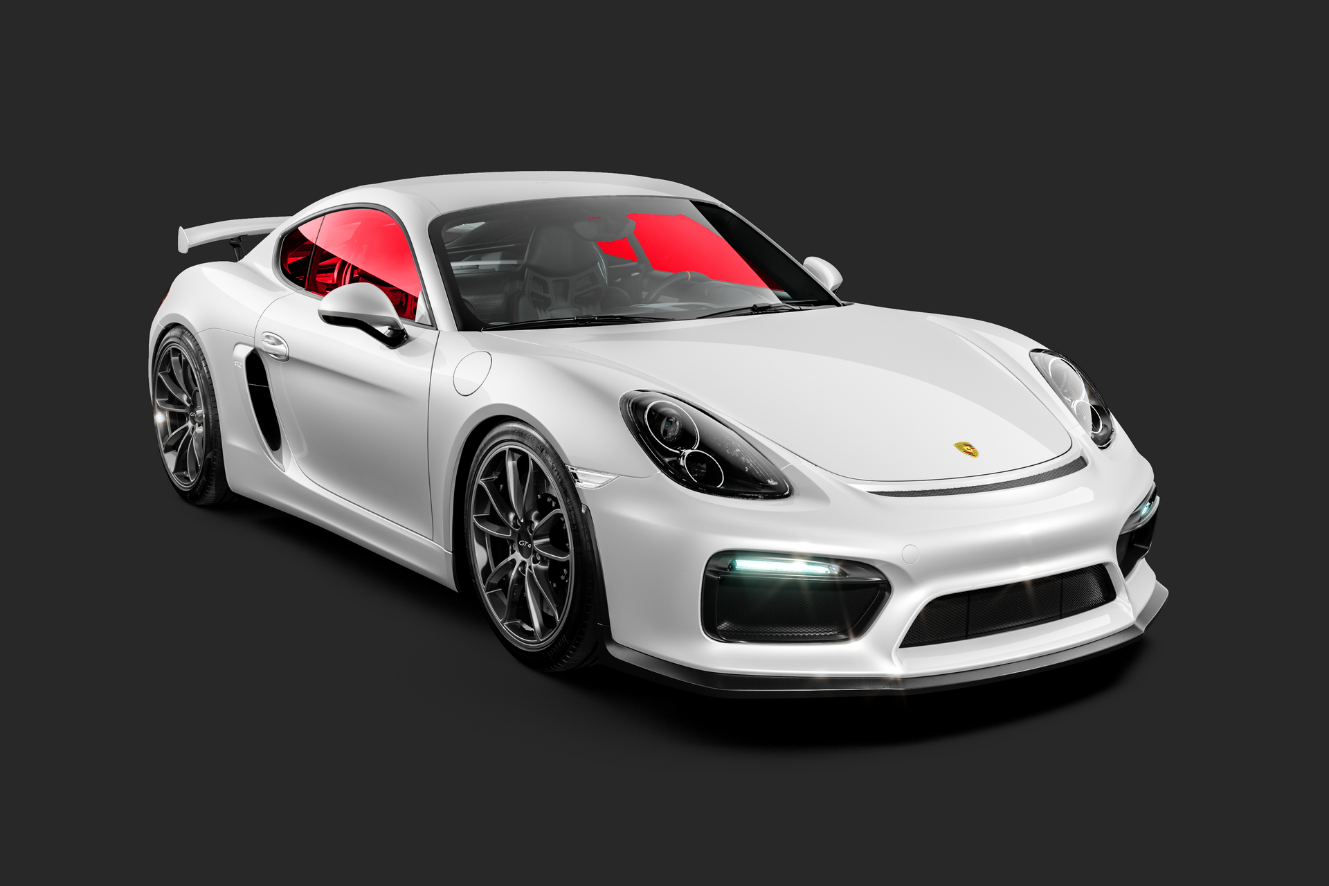 White Ford Bronco SUV, black trim, off-road tires, gray background.