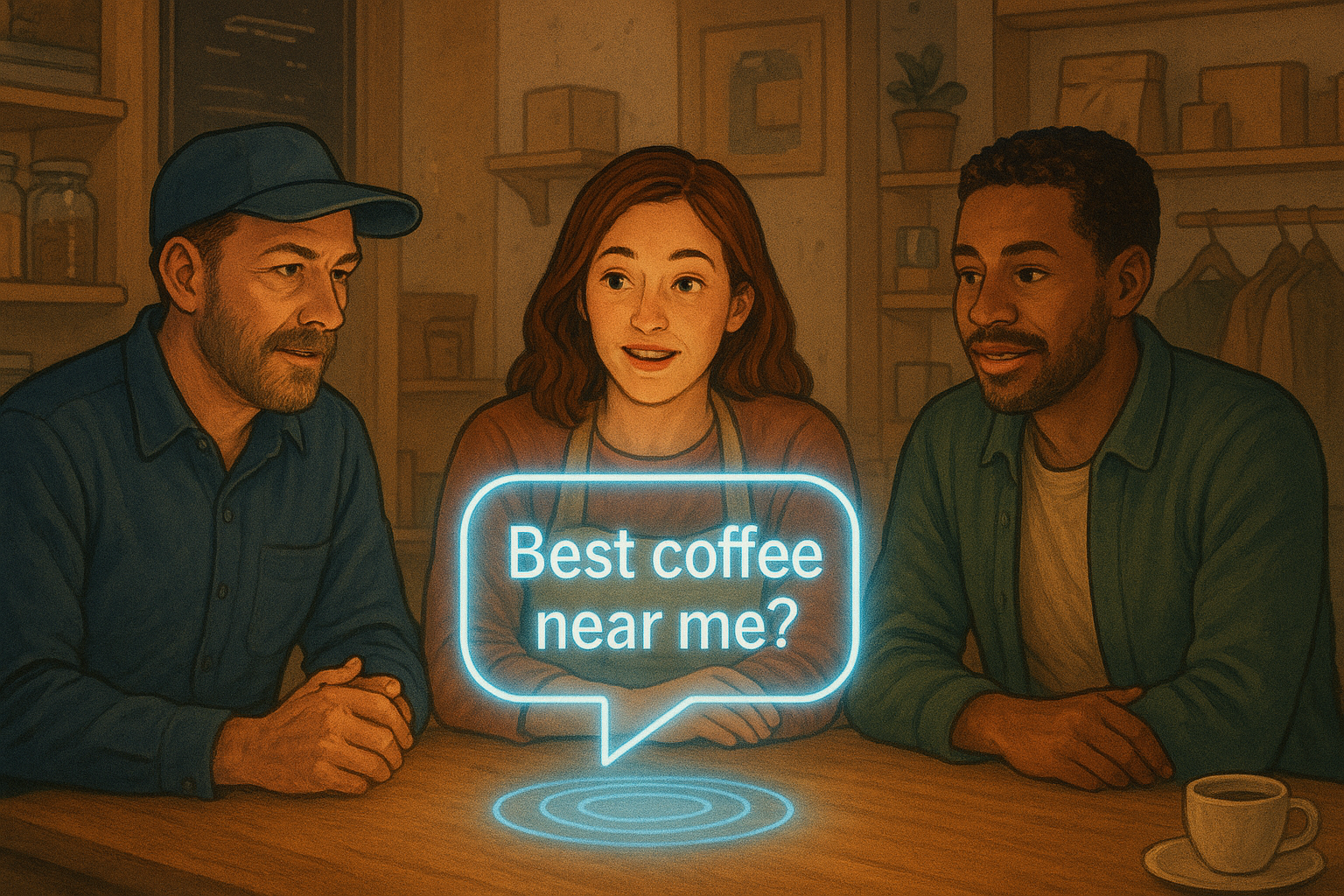 chatgpt search for local coffee shop and small business owners discussing its impact 