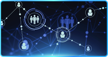 Man working on laptop, viewing graphs and charts, at a wooden desk with coffee cup.