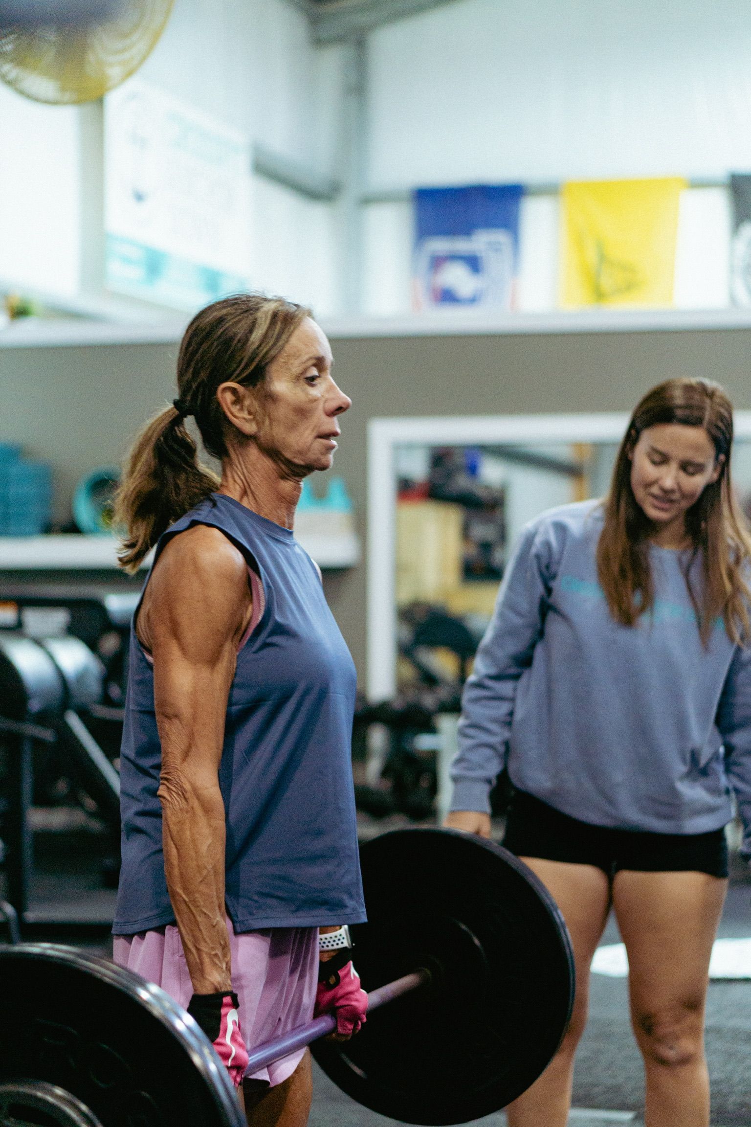 A woman working out at CrossFit Anchor Down