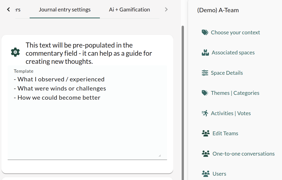 Customize feedback loop to the context of your team - Neelix Platform