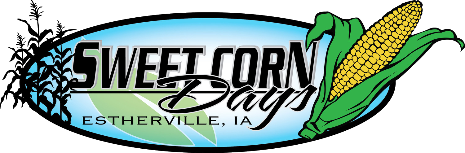 A logo for sweet corn barn in estherville , ia