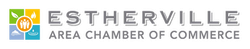 The logo for the estherville area chamber of commerce