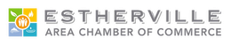 The logo for the estherville area chamber of commerce