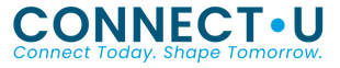 Logo for Connect-U: teal text on white, 