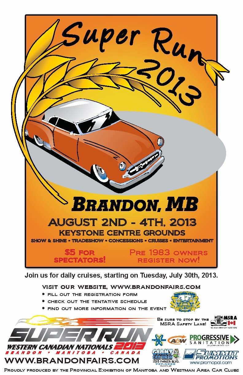 A poster for the super run 2013 in brandon mb