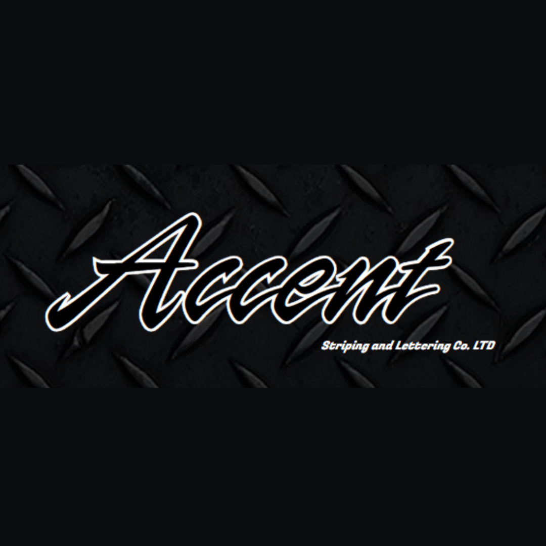 A black background with the word accent on it