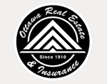 Ottawa Real Estate & Insurance logo with stylized roof and “Since 1910” text