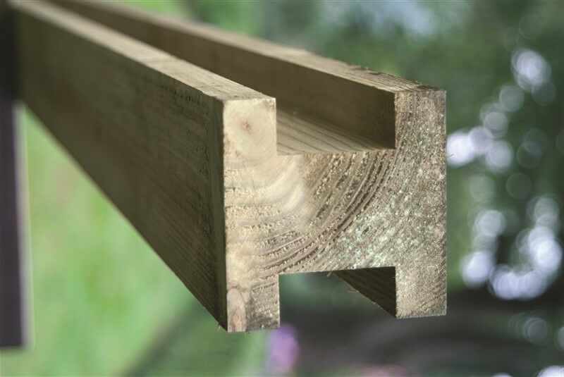Slotted Wooden Fence Posts | Birmingham Fencing