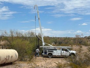 White Truck is Drilling a Hole in the Ground – Buckeye, AZ – Western Drilling