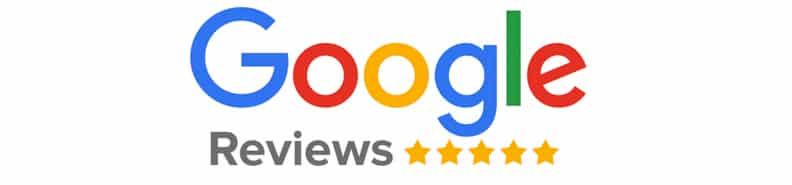 The google reviews logo is shown on a white background.