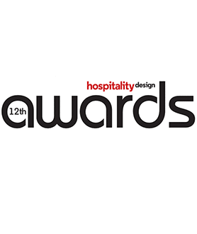The logo for the 12th hospitality design awards.