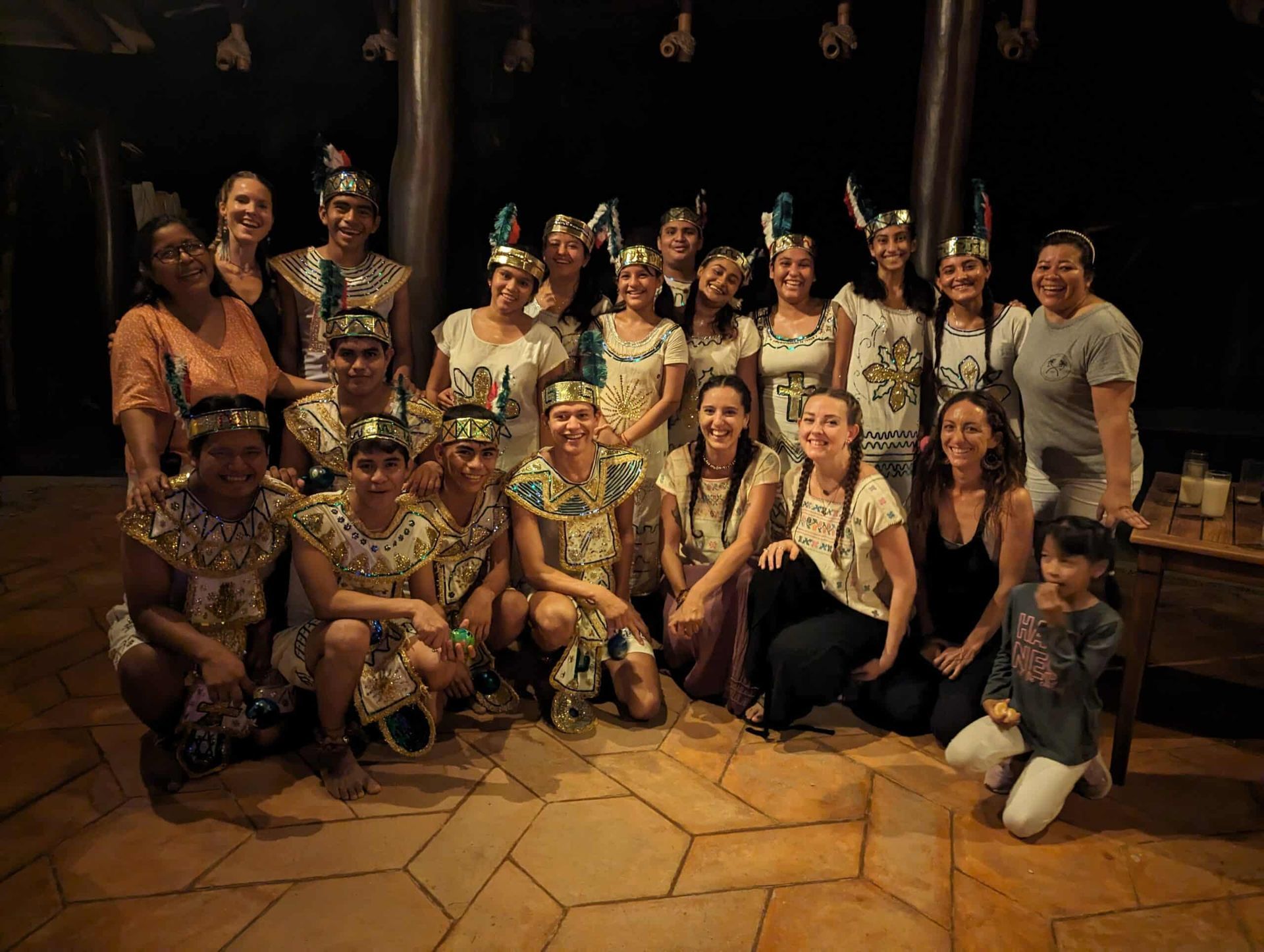 A group of people dressed in viking costumes are posing for a picture.