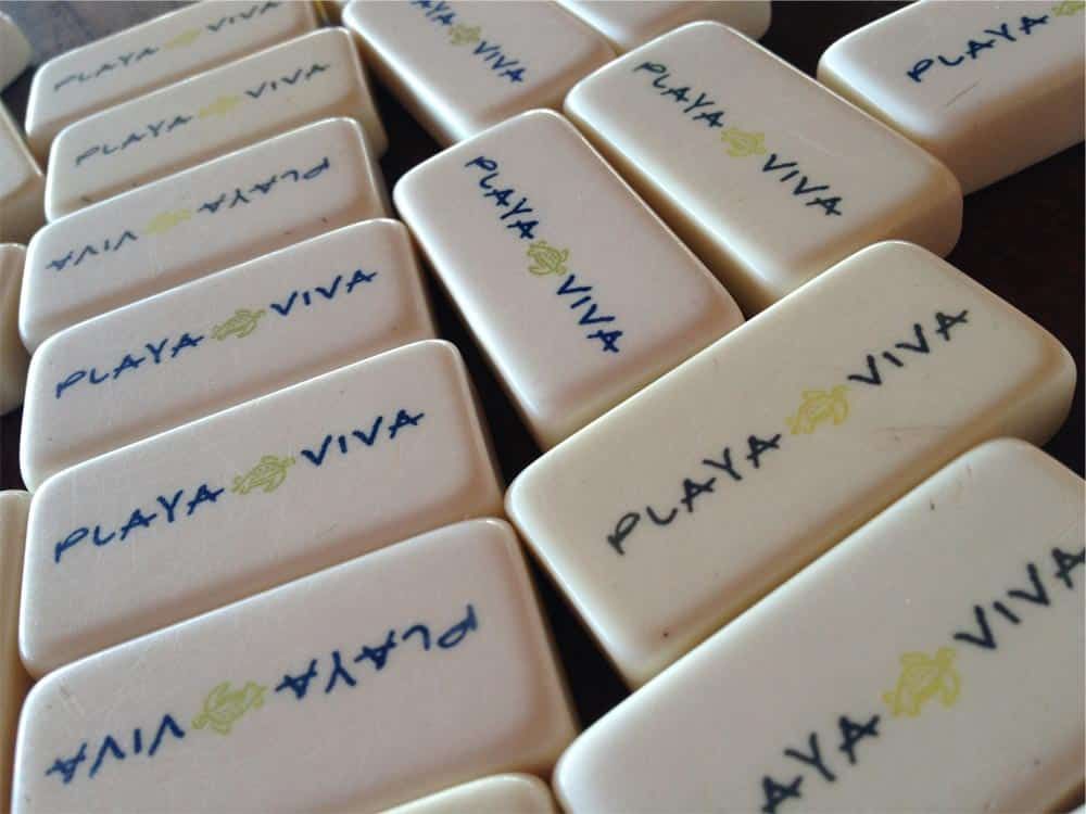 A bunch of soap bars with the word playa on them