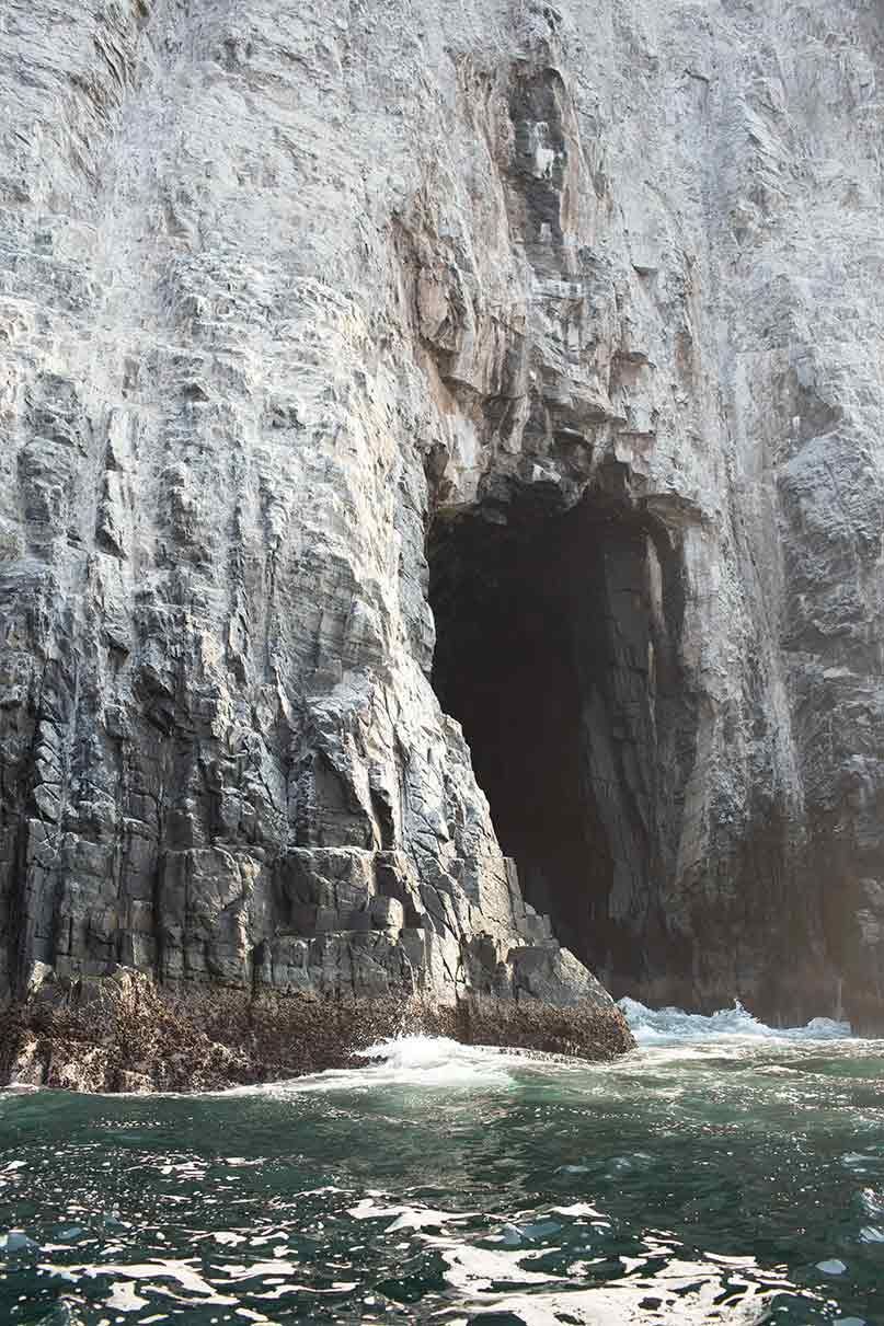 There is a cave in the middle of the ocean.