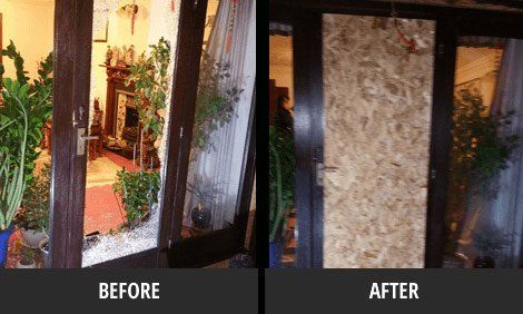 Before and after fire damage