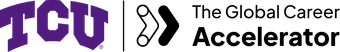The University of Georgia logo next to the The Global Career Accelerator logo.