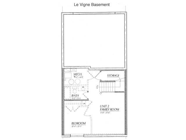 Villa La Vigne townhome floor plan with finished basement