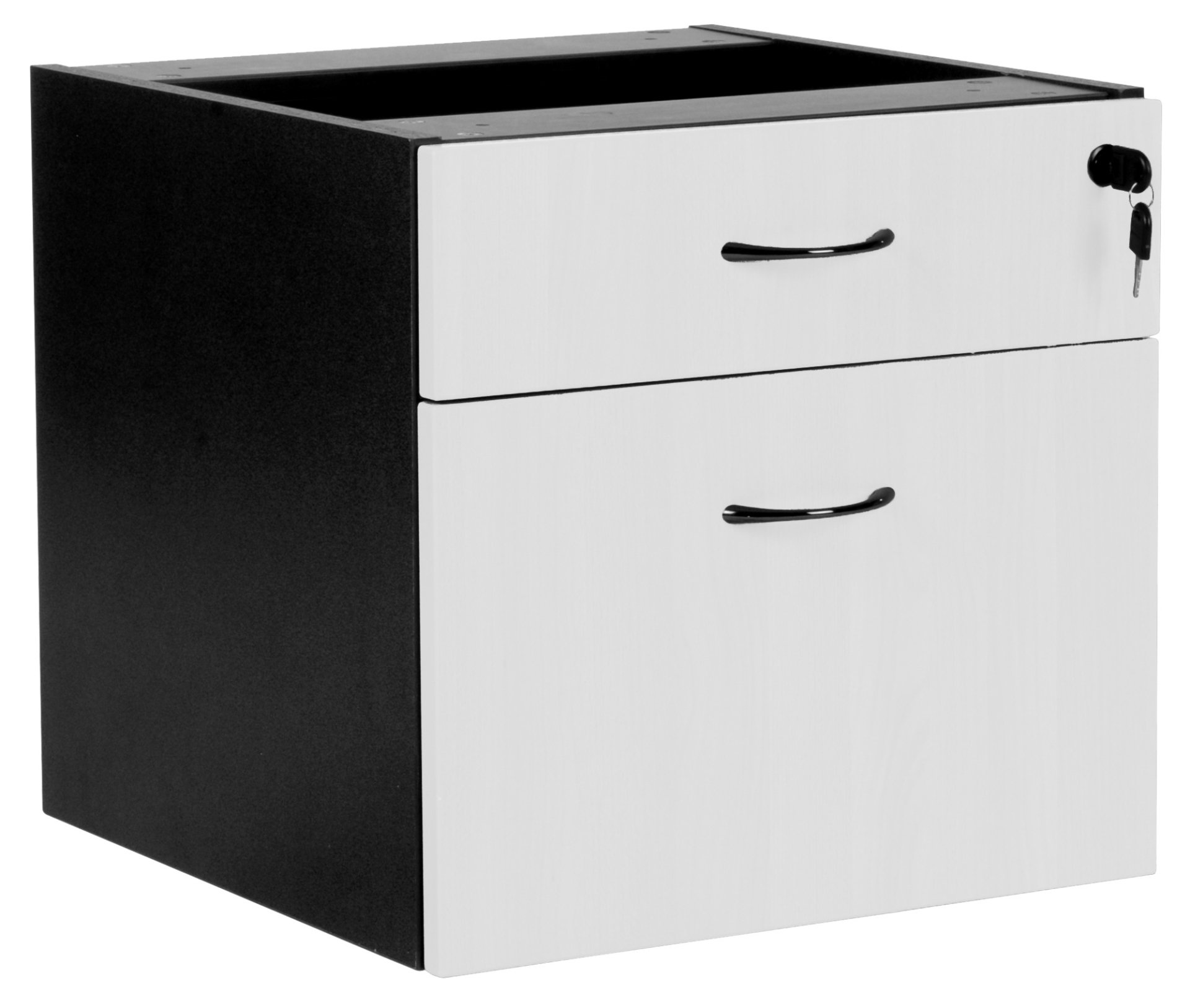 1 drawer 1 file fixed drawer box white