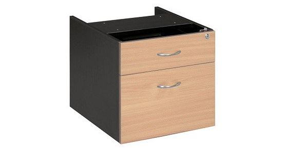 1 drawer 1 file fixed drawer box beech