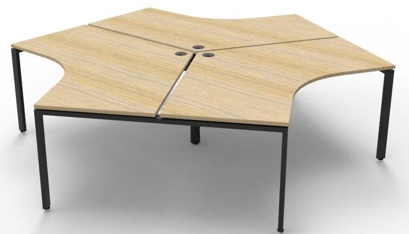 P-end desk white