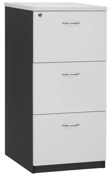 3 drawer filing cabinet white