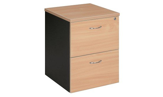 2 drawer mobile filing pedestal beech