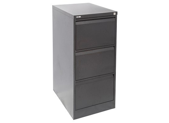 3 drawer metal filing cabinet black ripple