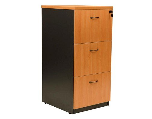 3 drawer filing cabinet beech