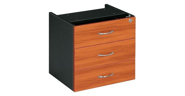 3 drawer fixed drawer box cherry