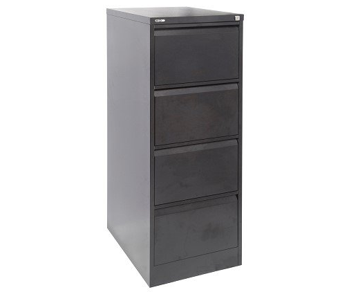 4 drawer metal filing cabinet black ripple
