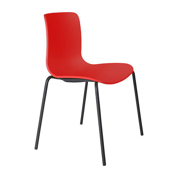 acti chair 4 leg black powdercoat frame