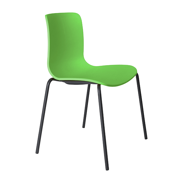 acti chair 4 leg black powdercoat frame